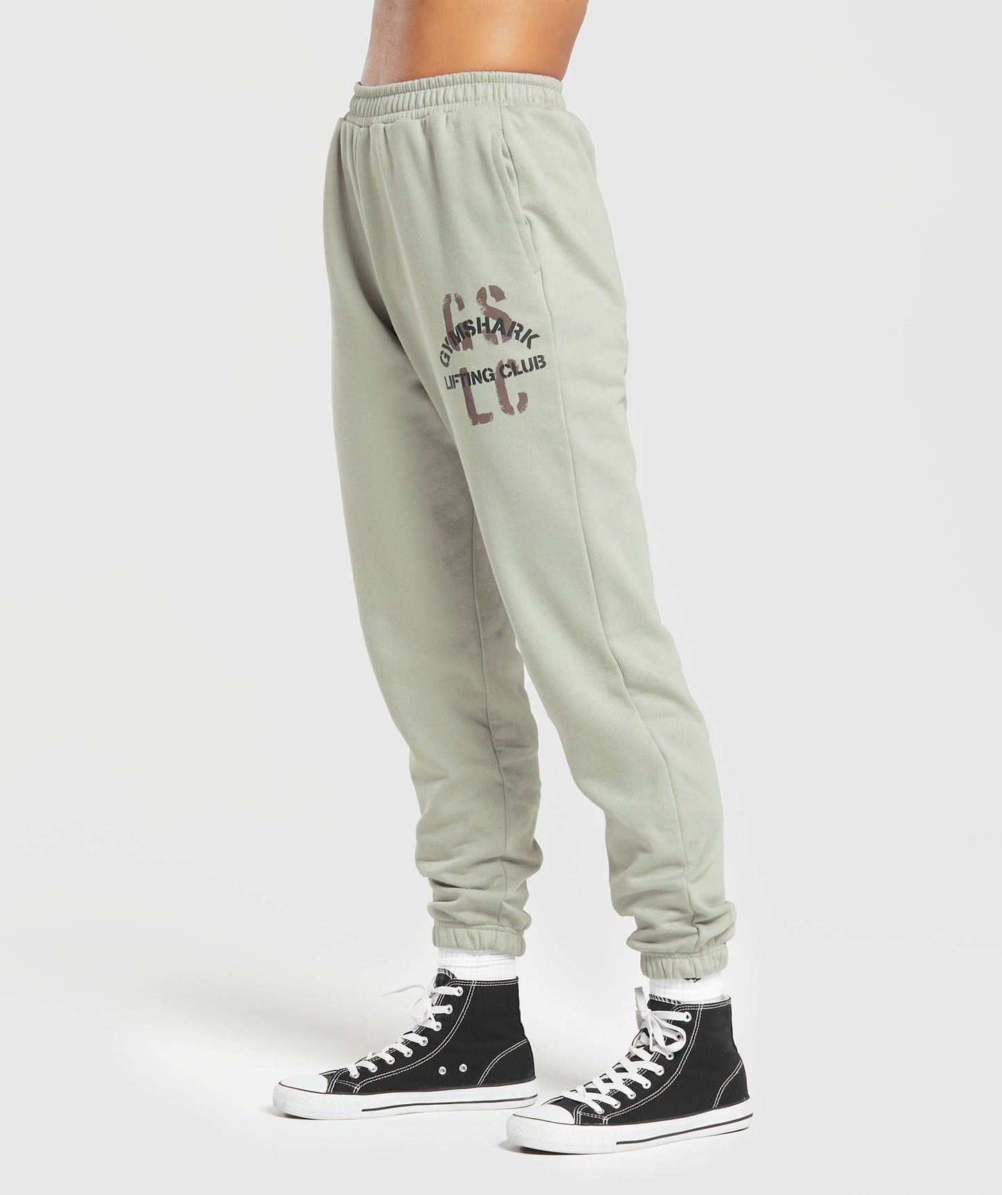 Gymshark Built Graphic Joggers - Stone Grey
