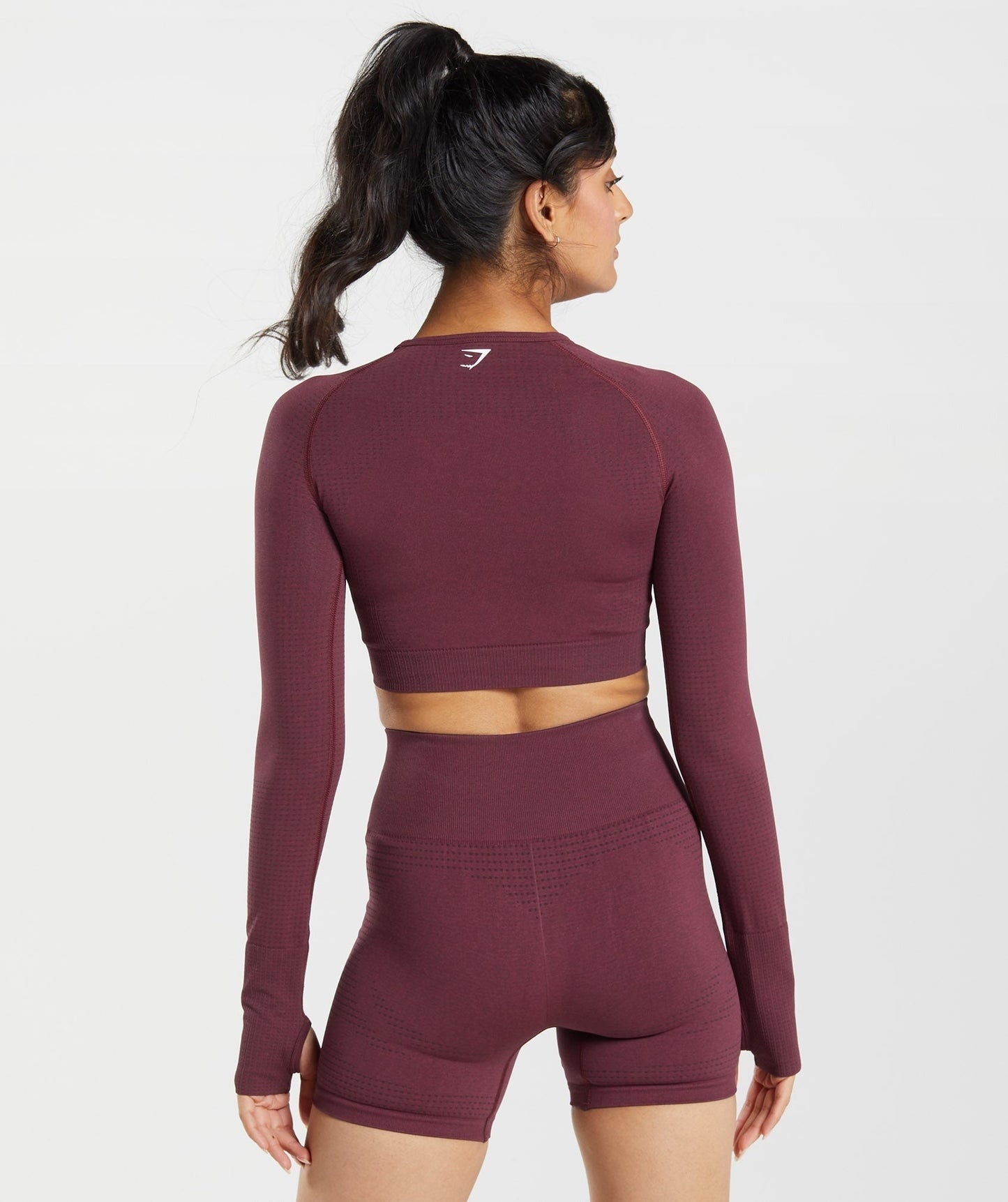 Gymshark Vital Crop Top - Baked Maroon Marl