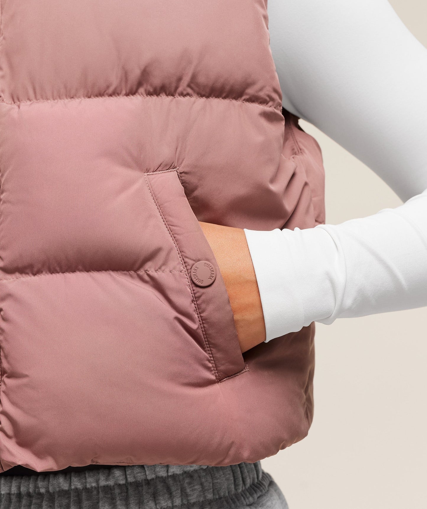 Gymshark Puffer Vest - Brick Brown