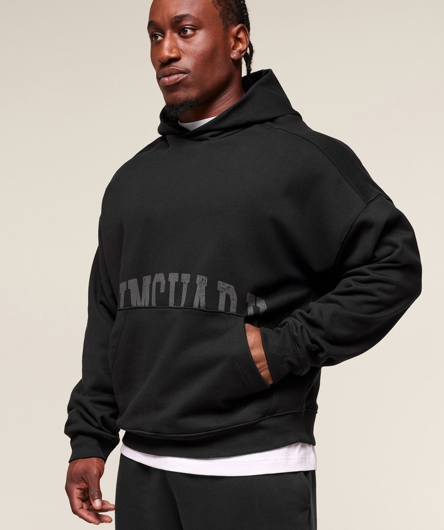 Gymshark Pocket Graphic Hoodie - Black