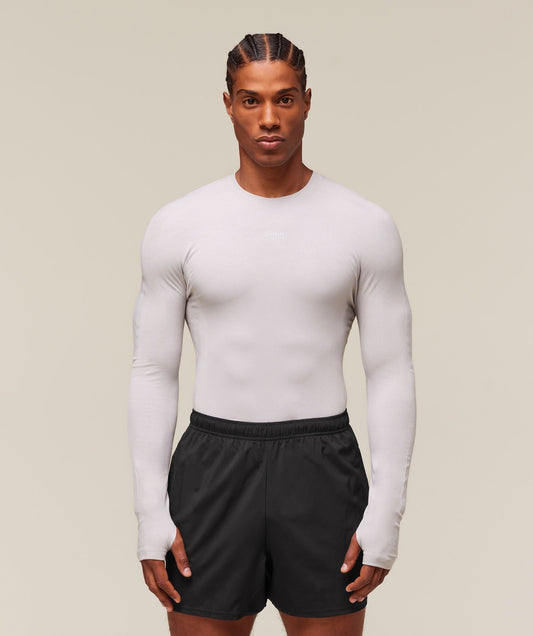 Gymshark everywear Warp Knit LS T-Shirt - Tame Grey