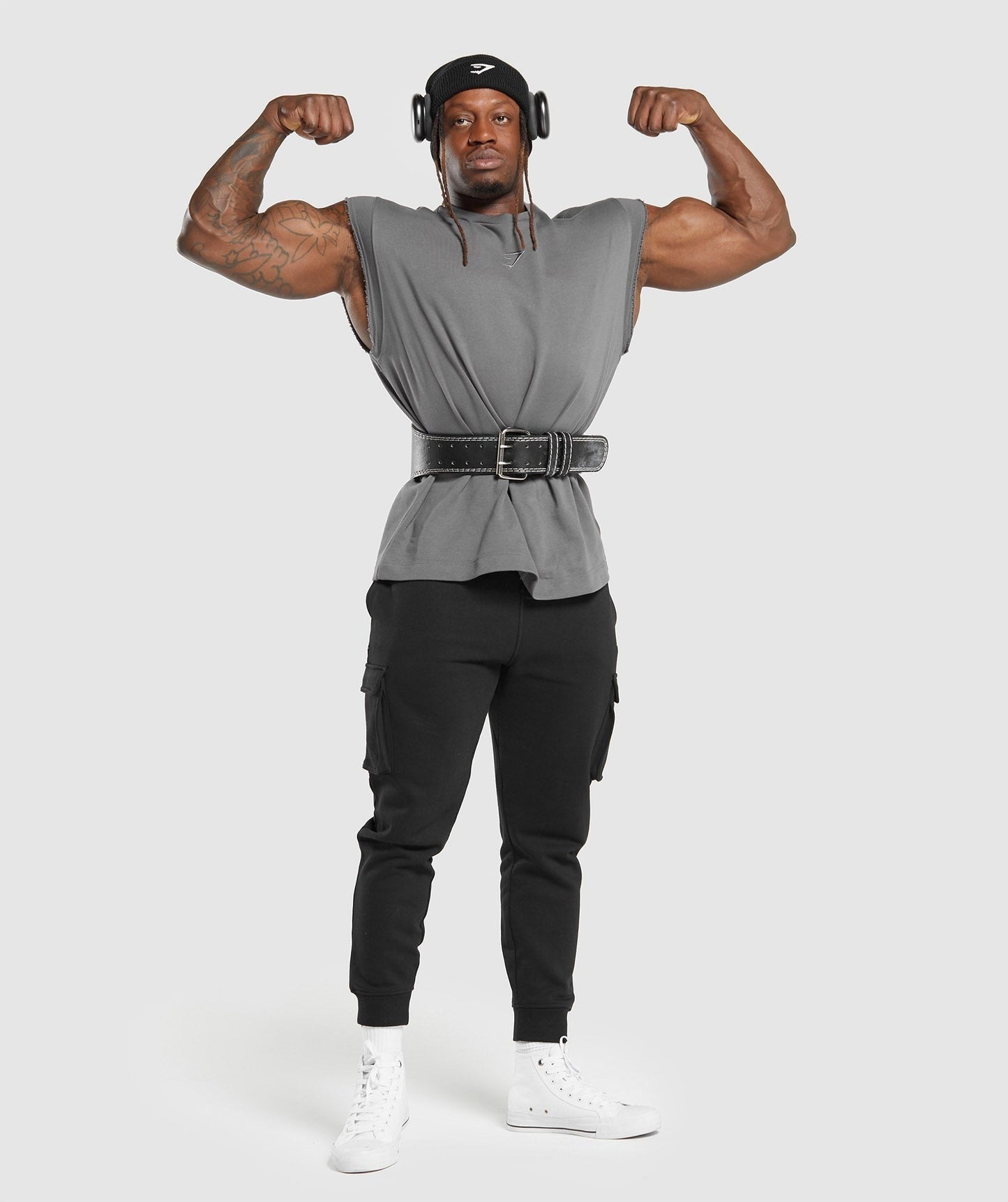 Gymshark Super Natural Cut Off Tank - Brushed Grey