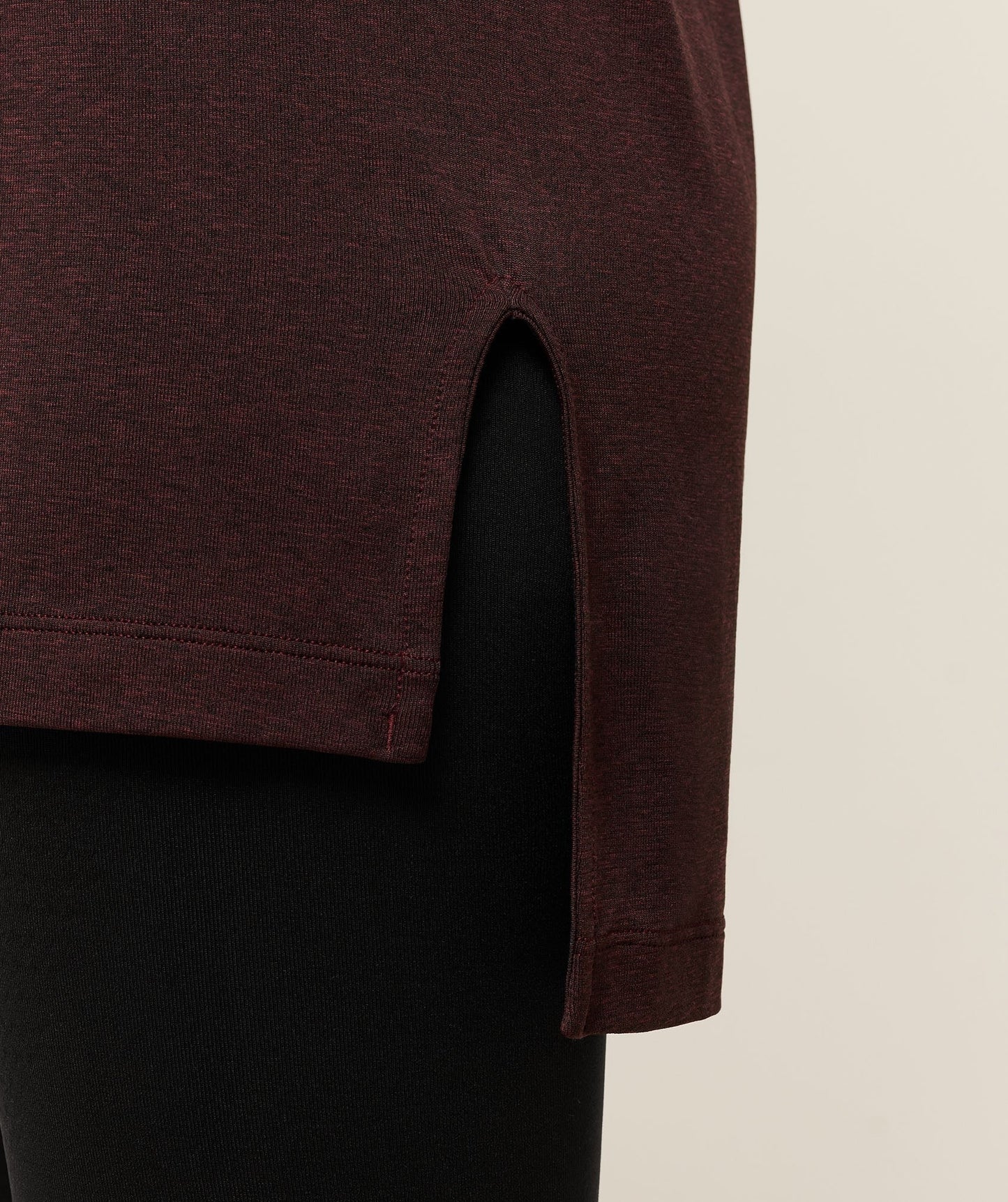 Gymshark Vital Long Line Top - Rich Maroon/Marl