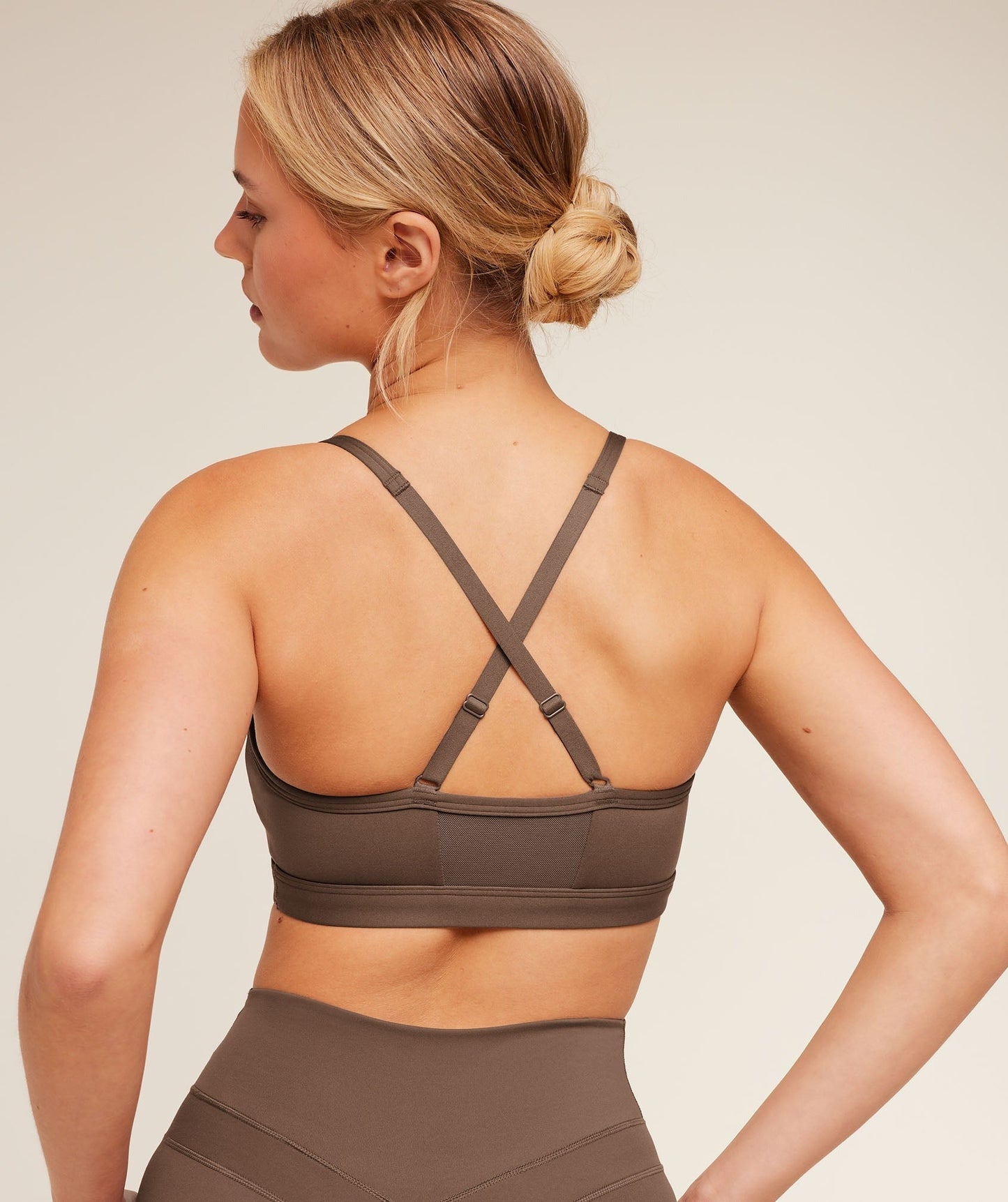 Gymshark Ruched Sports Bra - Soft Brown