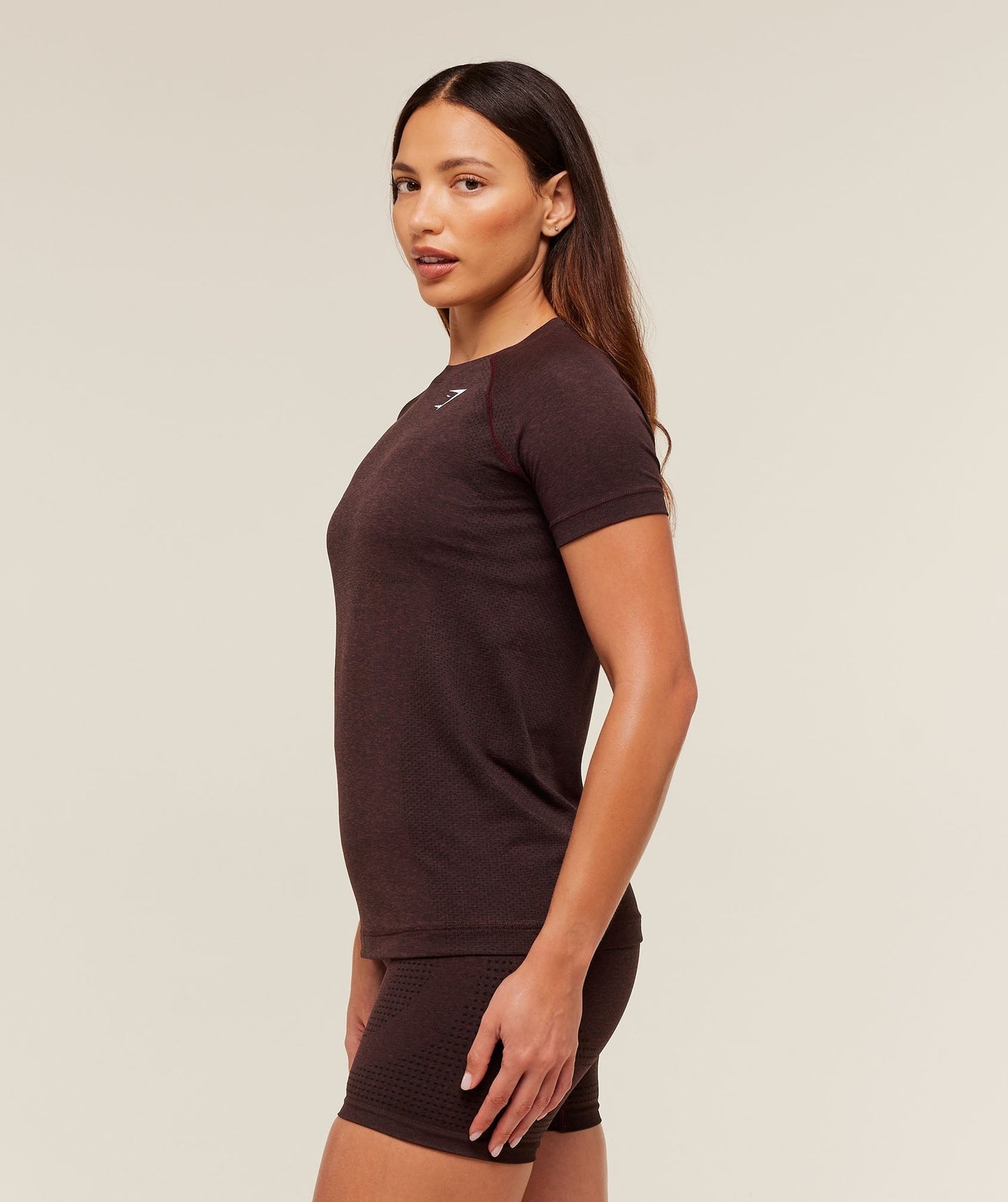 Gymshark Vital Seamless 2.0 Light T-Shirt - Rich Maroon/Marl