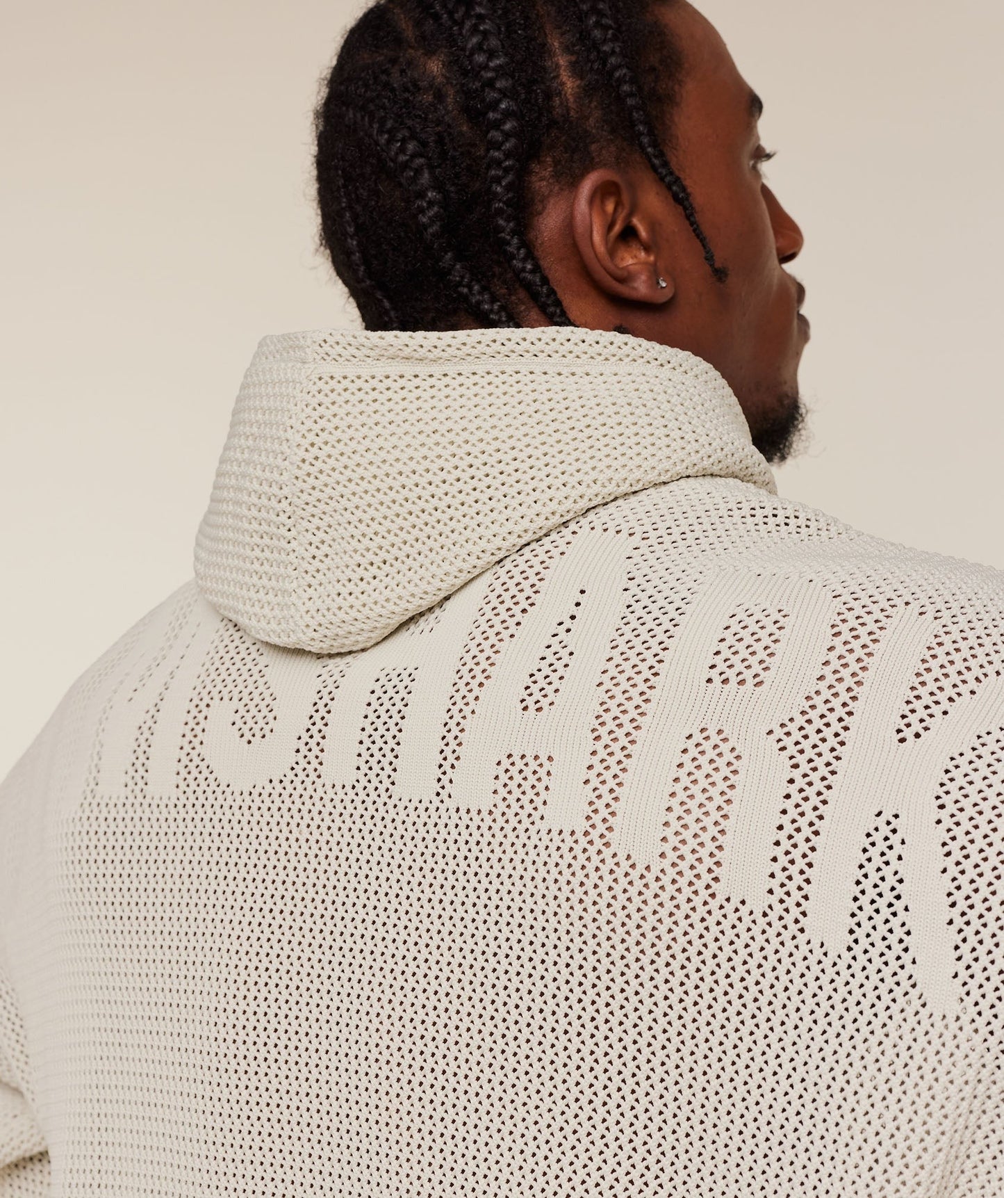 Gymshark Collective Crochet Style Hoodie - Tinted White