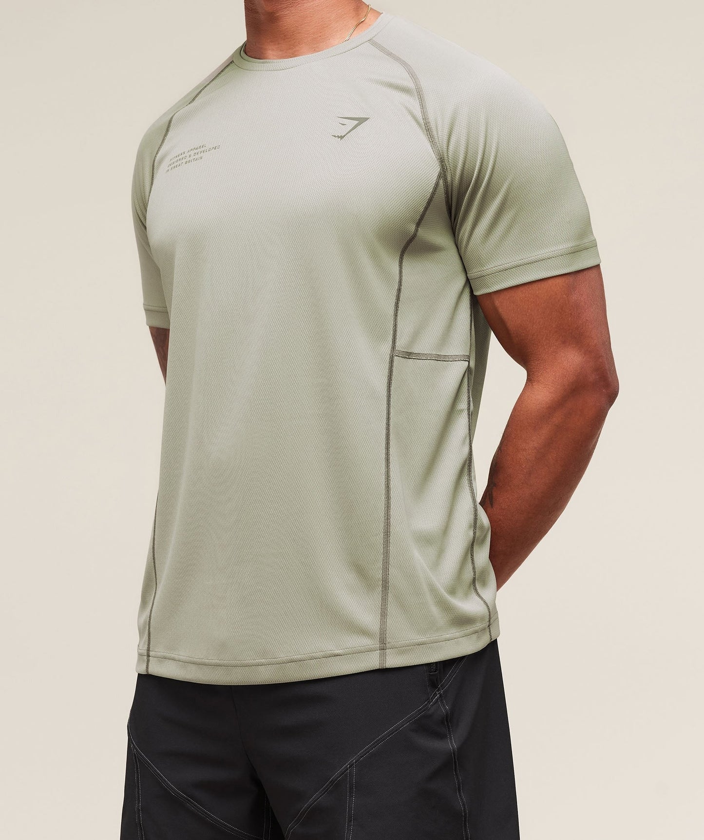 Gymshark Tactical T-Shirt - Chalk Green