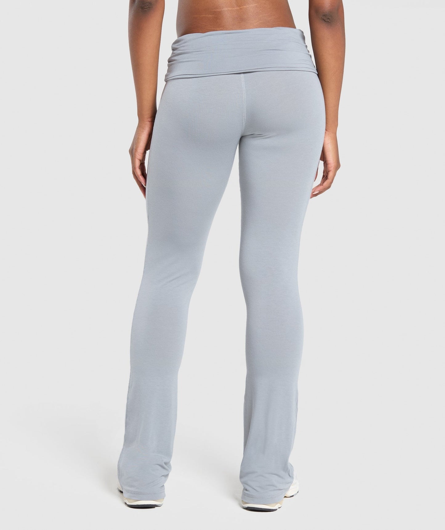 Gymshark Foldover Flared Leggings - Denim Grey