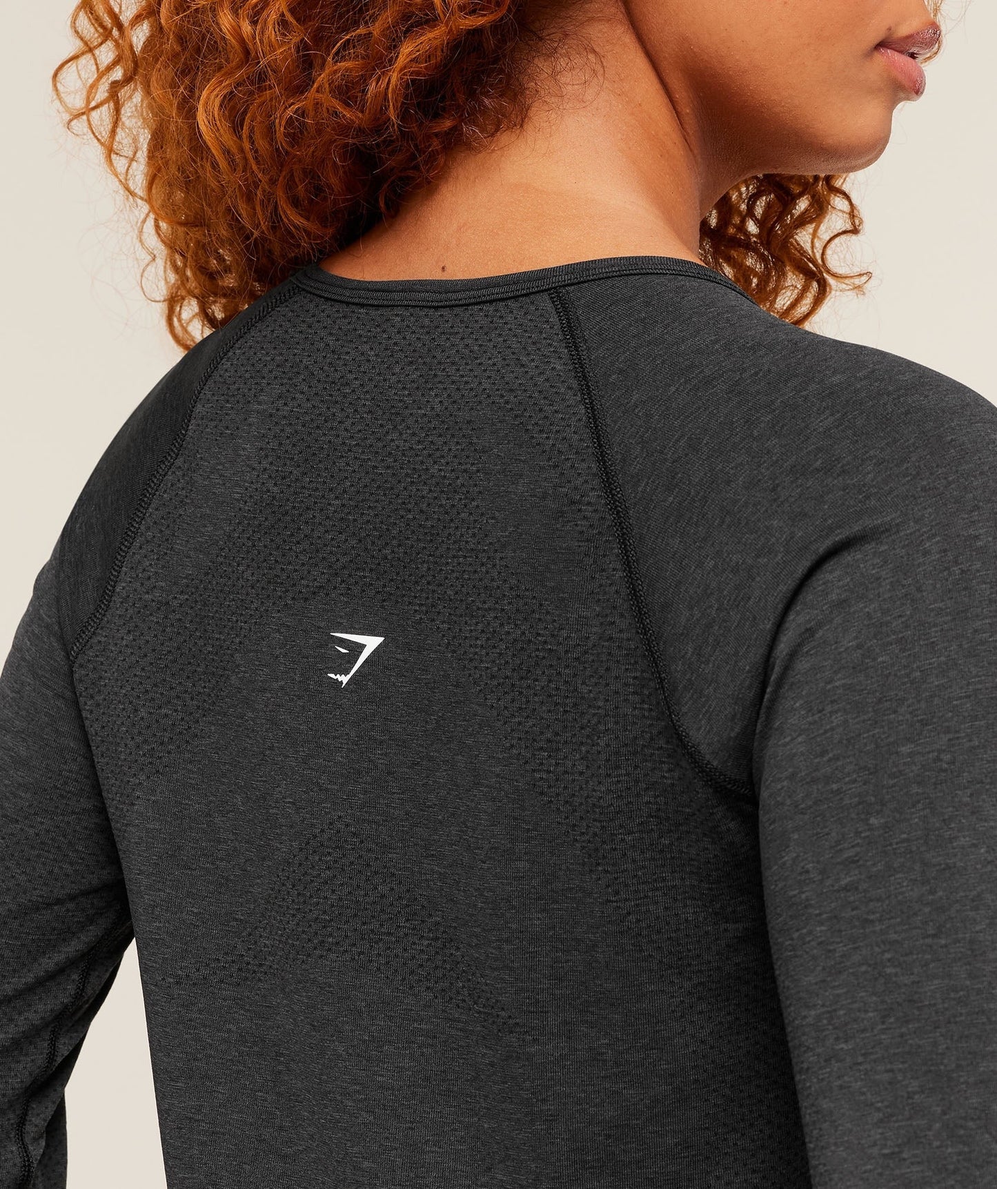 Gymshark Vital Seamless Light Long Sleeve Top - Black Marl