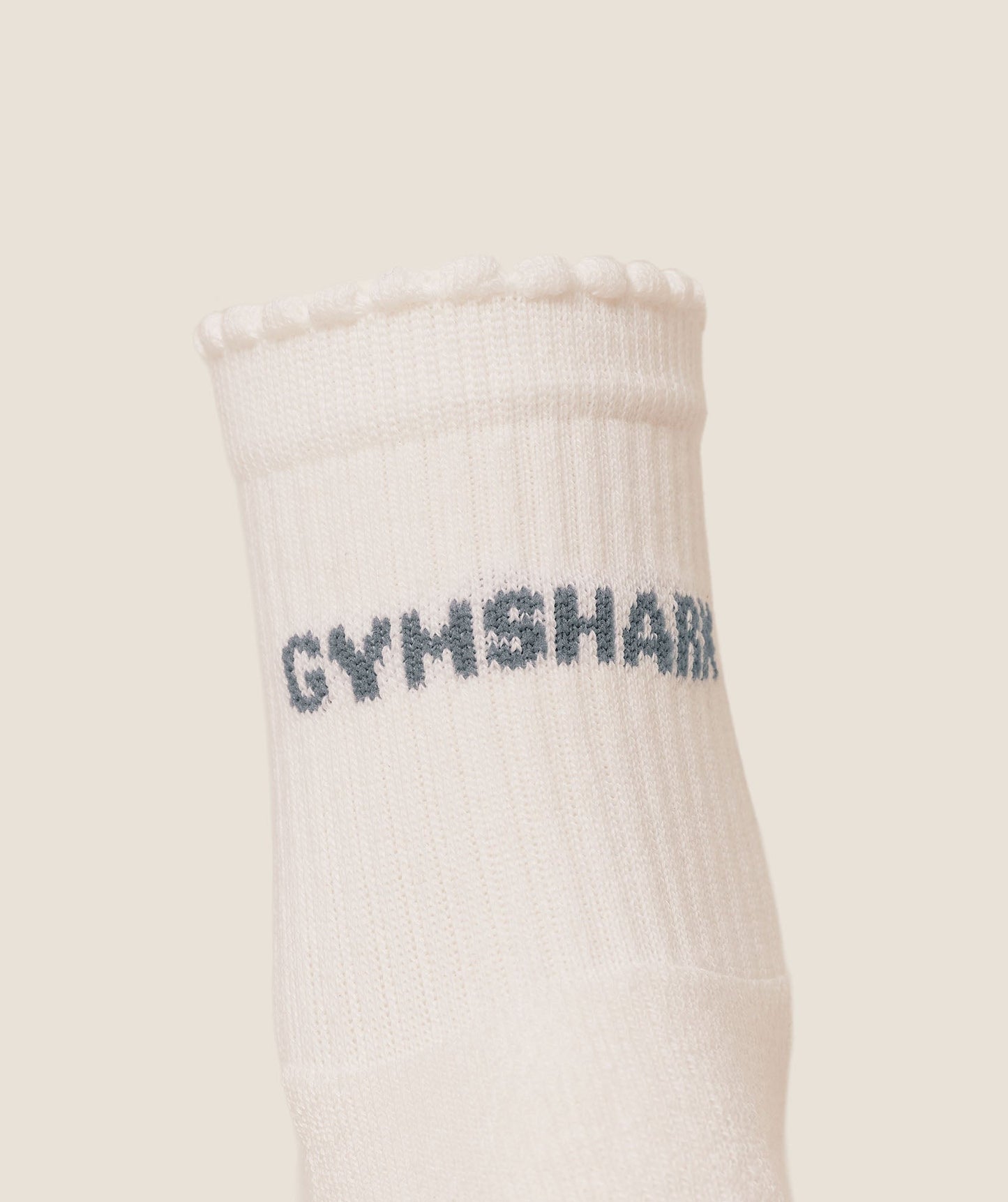 Gymshark Frill Pilates Midi Sock - Soft White/Iron Blue