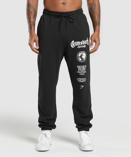 Gymshark Global Lifting Oversized Essential Joggers - Black