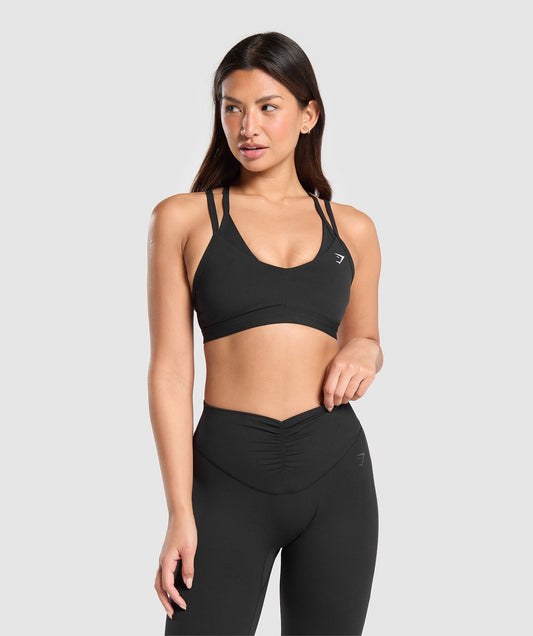 Gymshark Double Up Sports Bra - Black