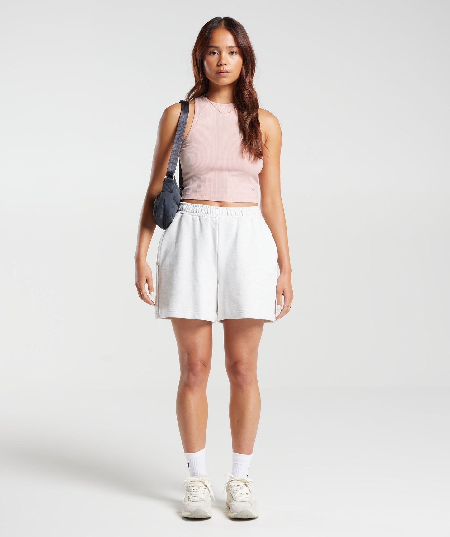 Gymshark Cotton Rib Midi Tank - Misty Pink