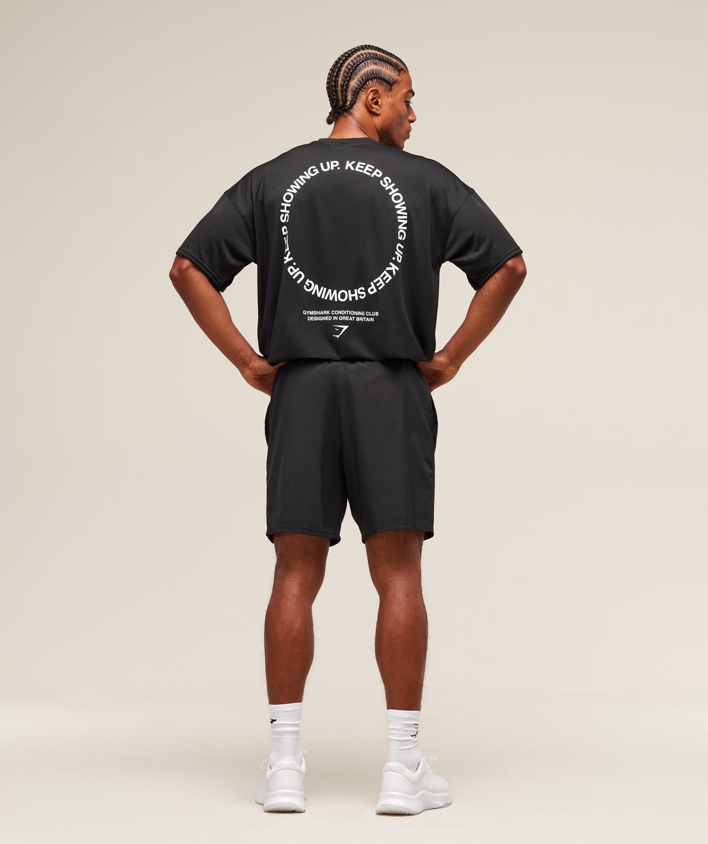 Gymshark Keep Showing Up T-Shirt - Black