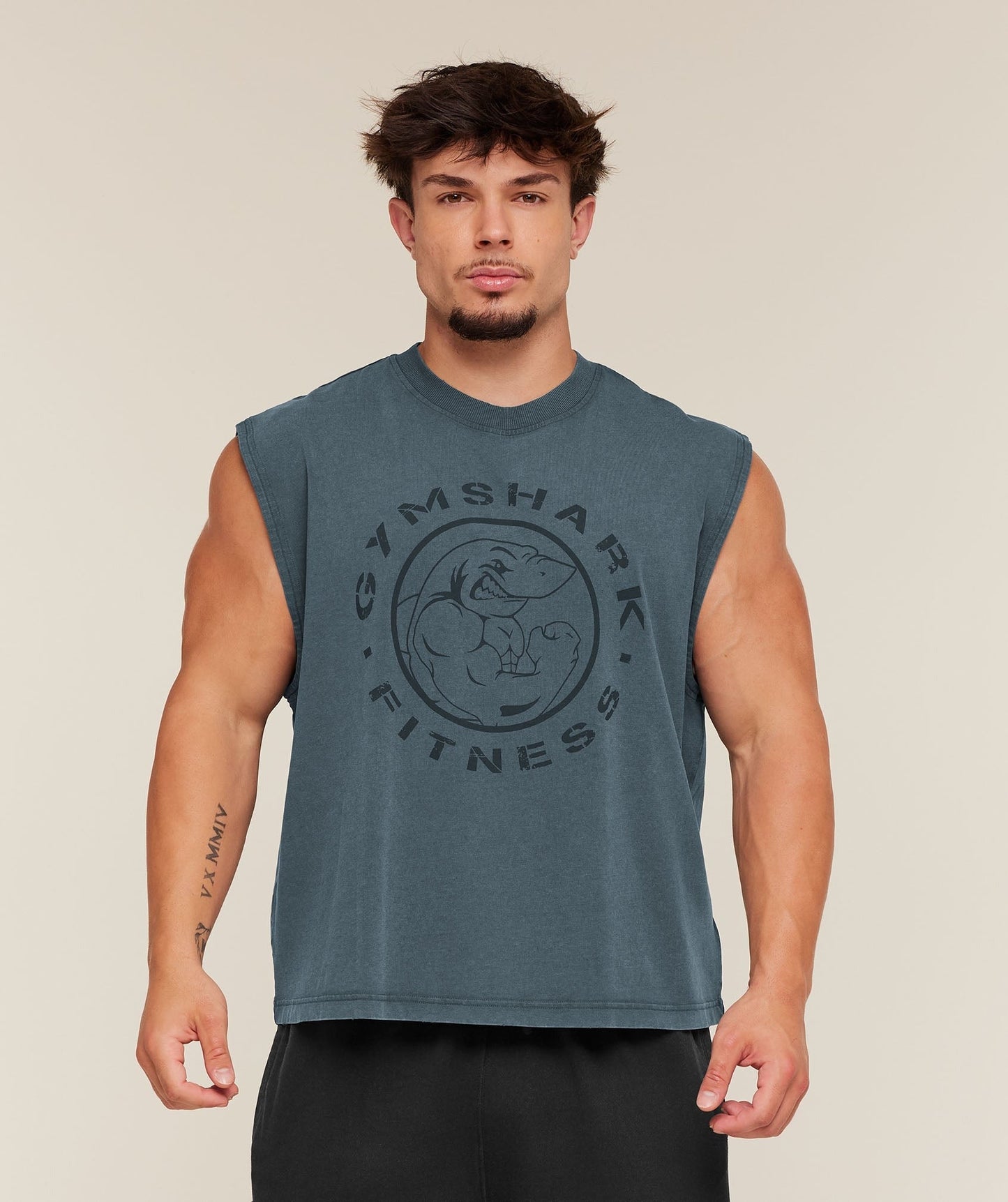 Gymshark Vintage Legacy Tank - Stealth Blue