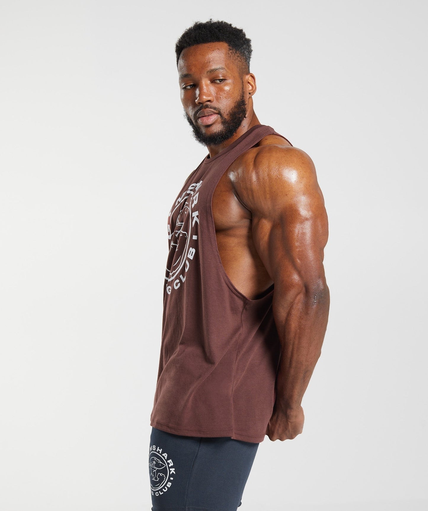 Gymshark Legacy Drop Arm Tank - Cherry Brown
