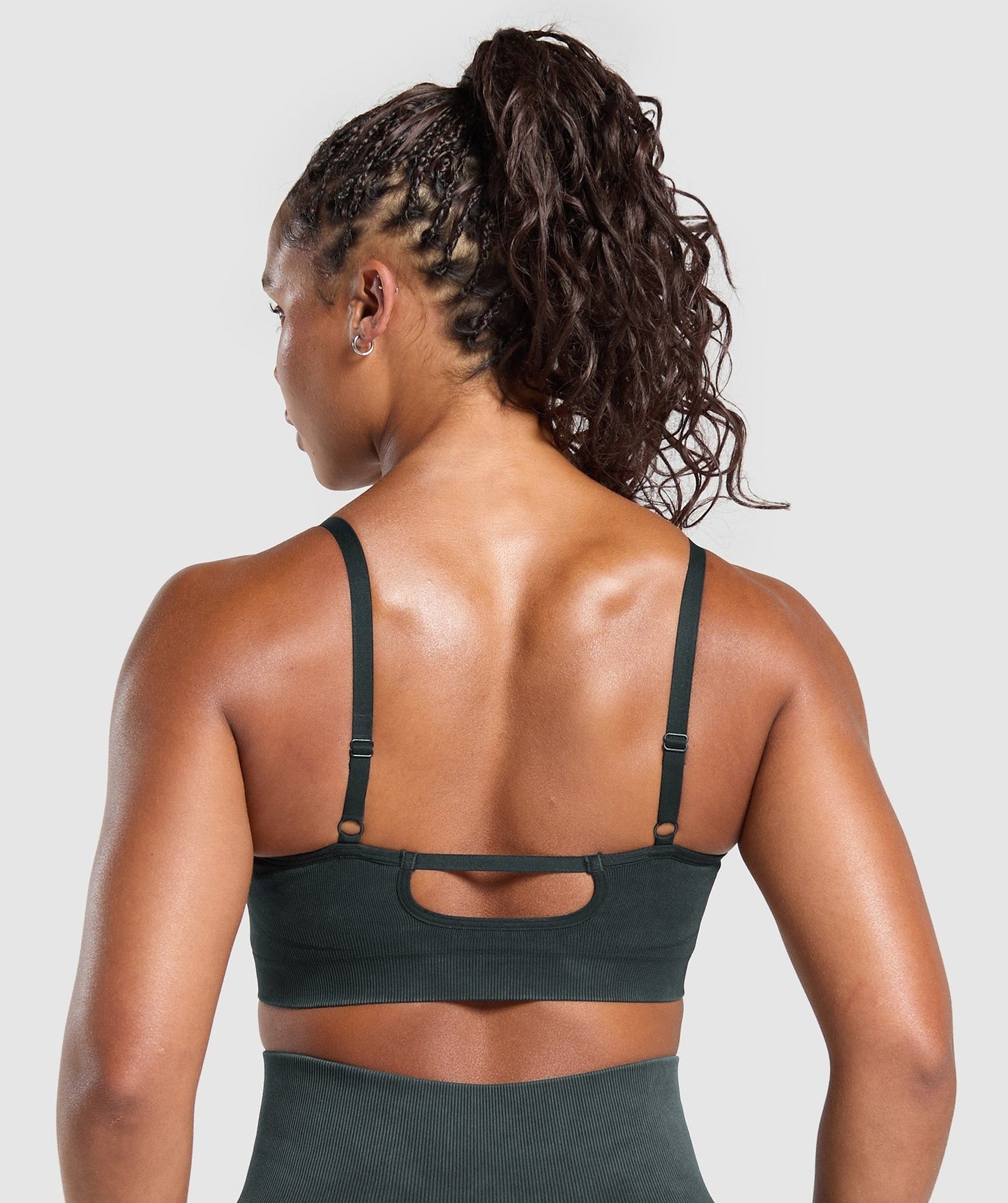 Gymshark Gains Seamless Washed Sports Bra - Black