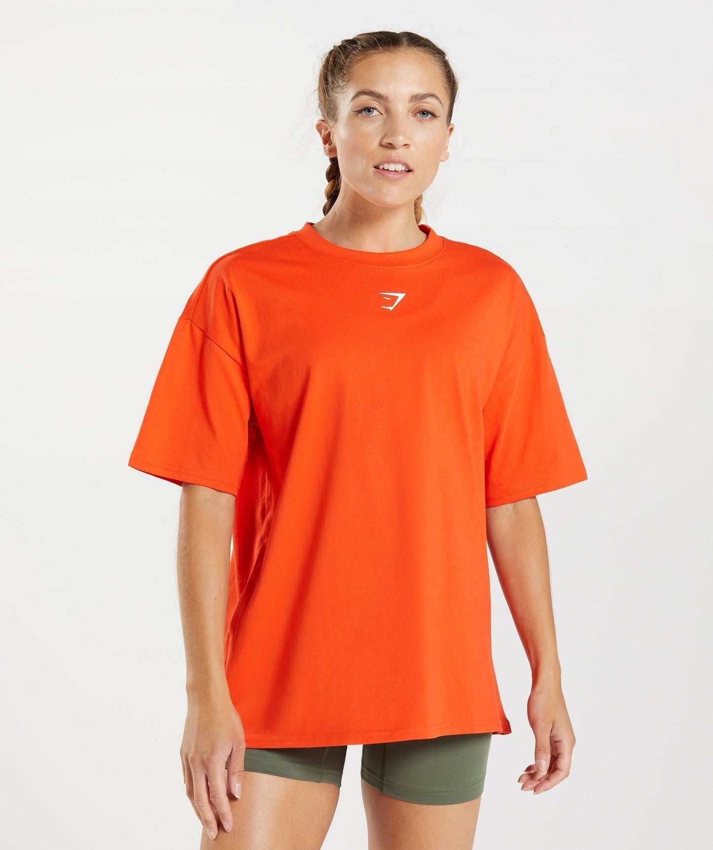 Gymshark Fraction Oversized T-Shirt - Pepper Red