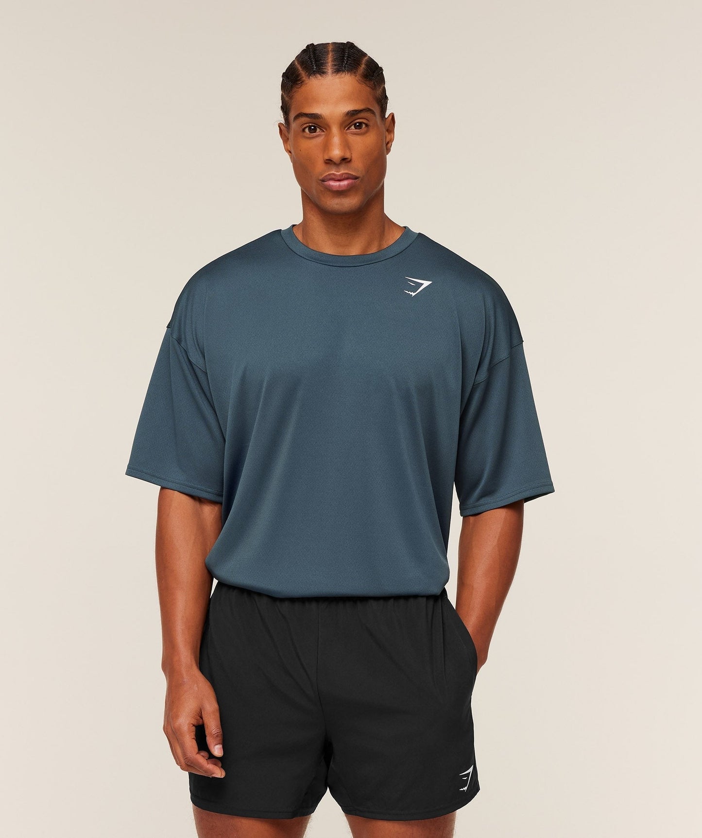 Gymshark Arrival Oversized T-Shirt - GS Stealth Blue