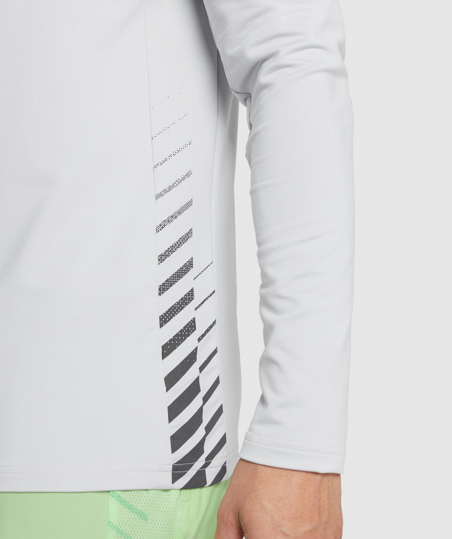 Gymshark Sport Stripe 1/4 Zip - Light Grey