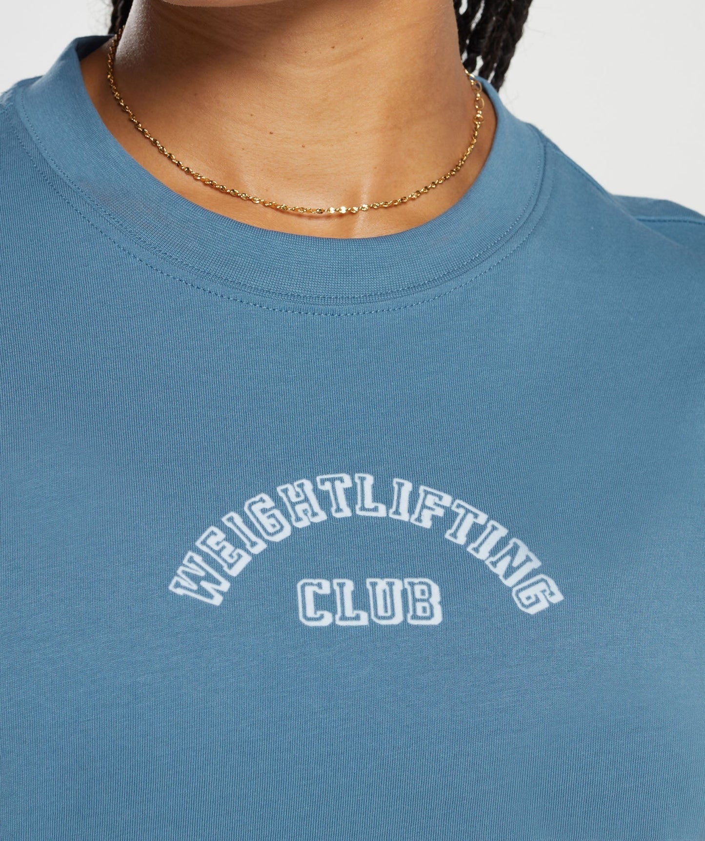 Gymshark Weightlifting Oversized T-Shirt - Faded Blue