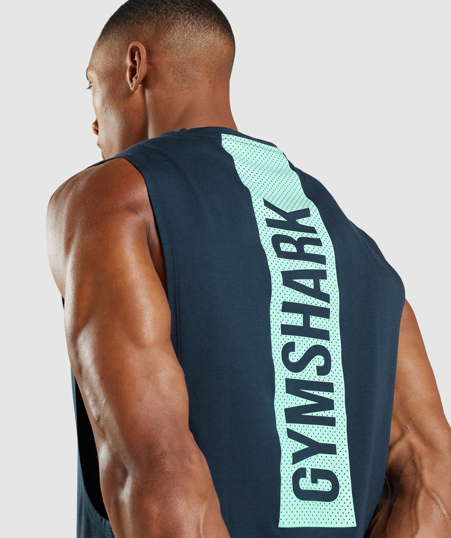 Gymshark Bold Drop Arm Tank - Navy
