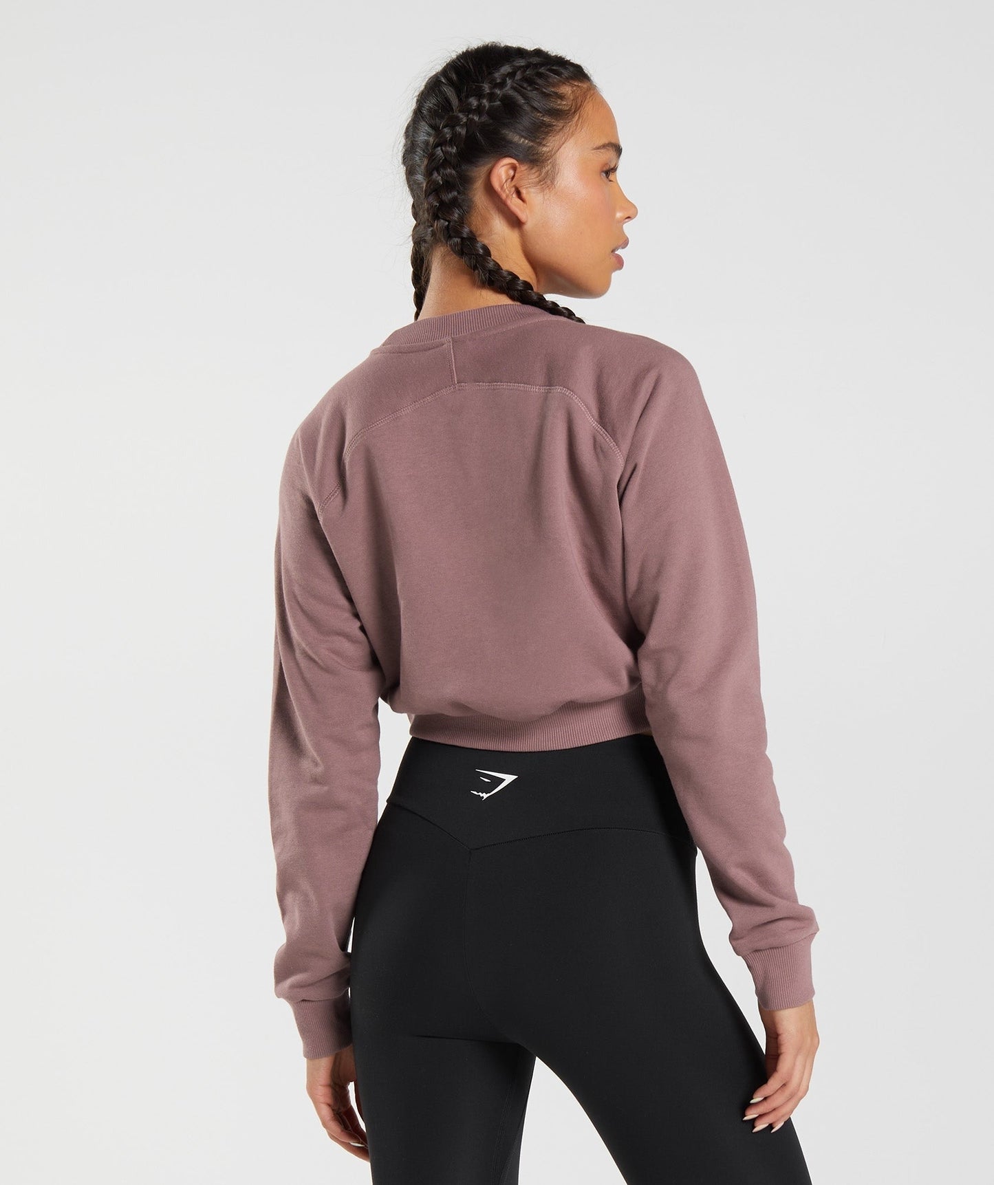 Gymshark Training Crop Sweater - Dusty Maroon