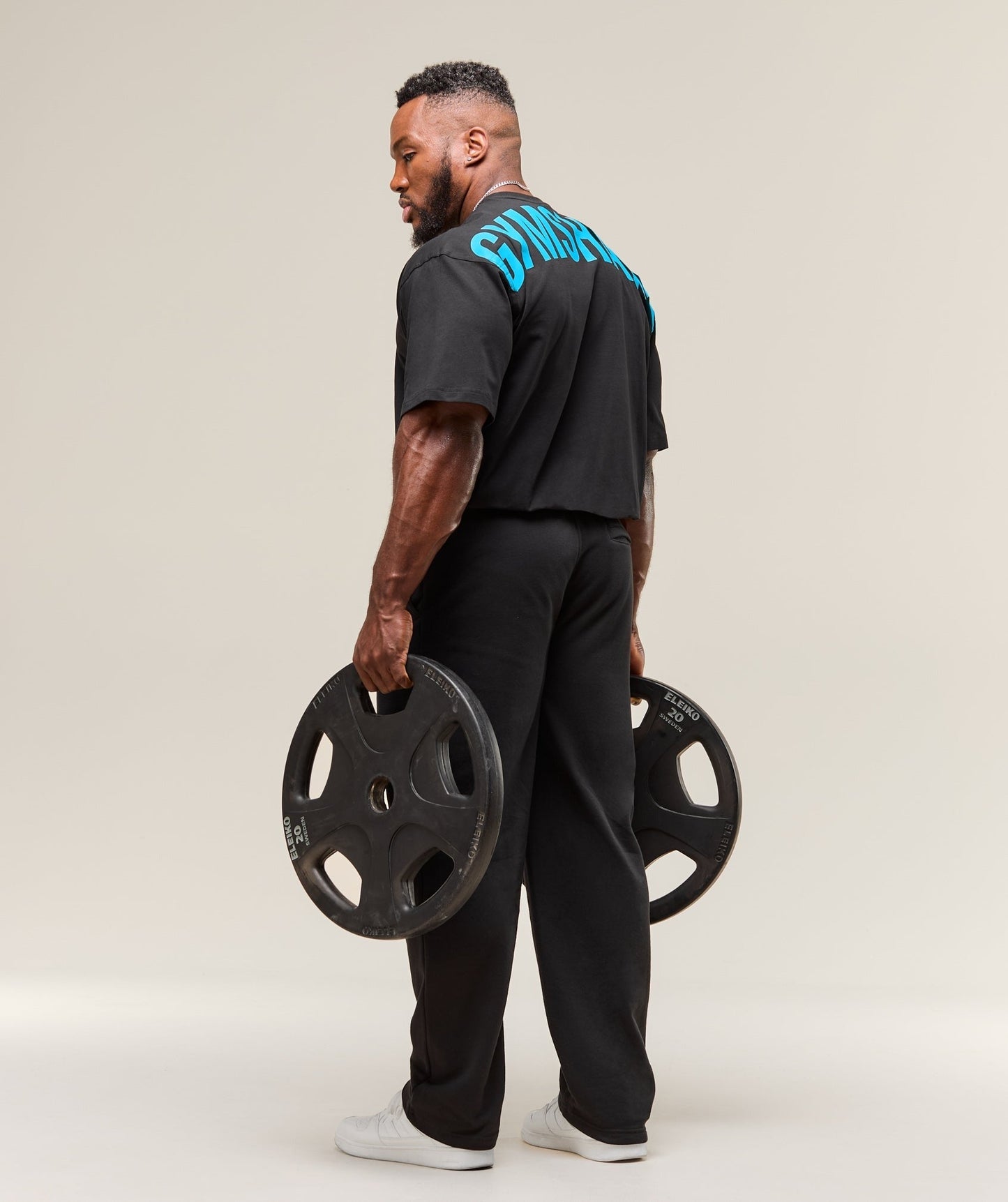 Gymshark Power T-Shirt - Black/Brand Blue