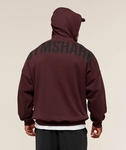 Gymshark Power Oversized Hoodie - Rich Maroon