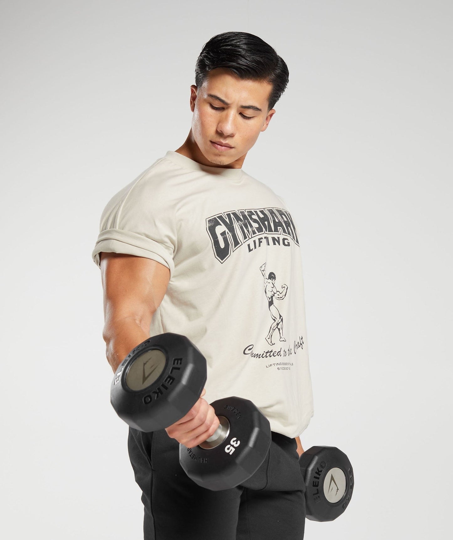 Gymshark Committed to the Craft T-Shirt - Pebble Grey