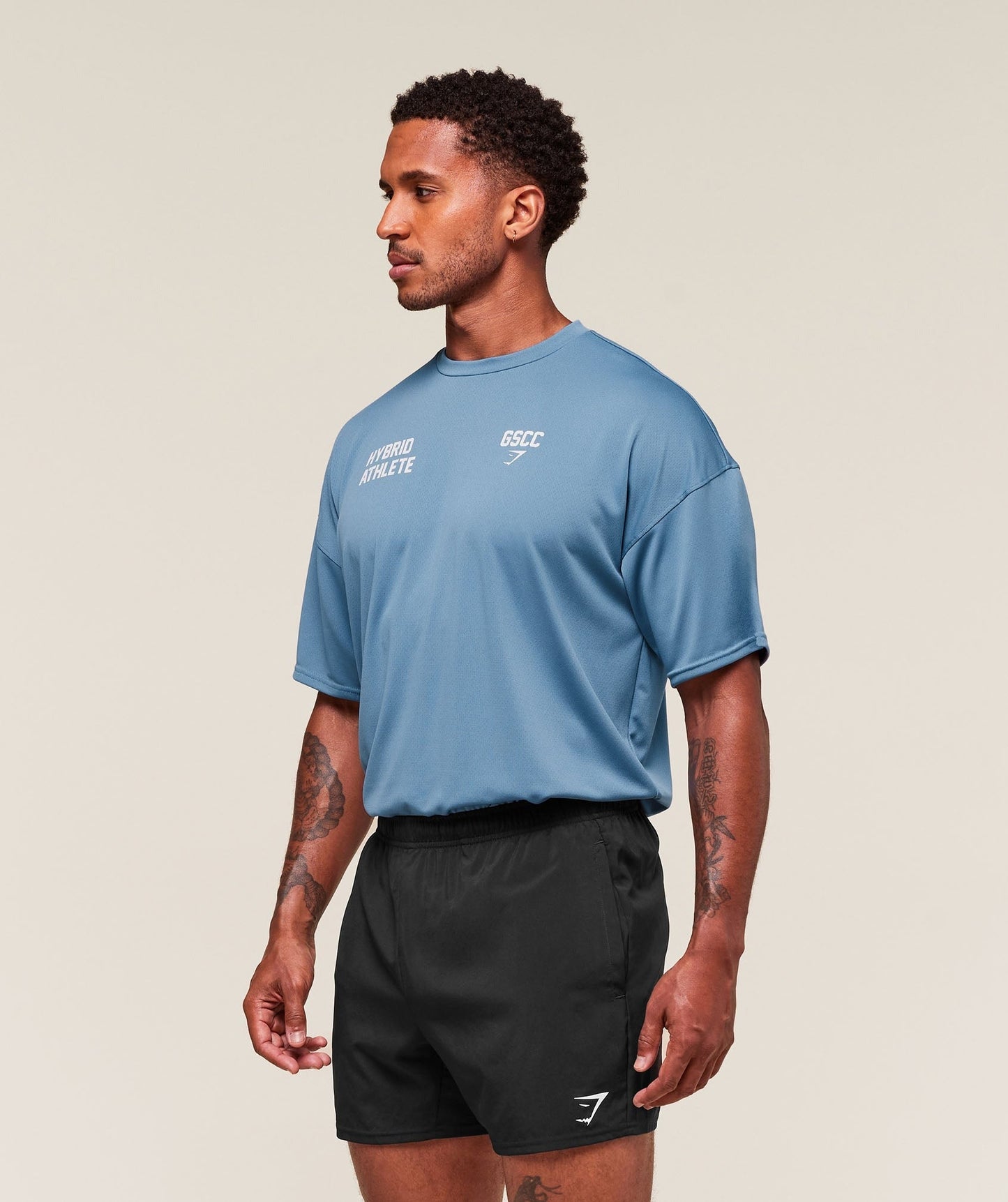 Gymshark Hybrid Athlete T-Shirt - Classic Blue