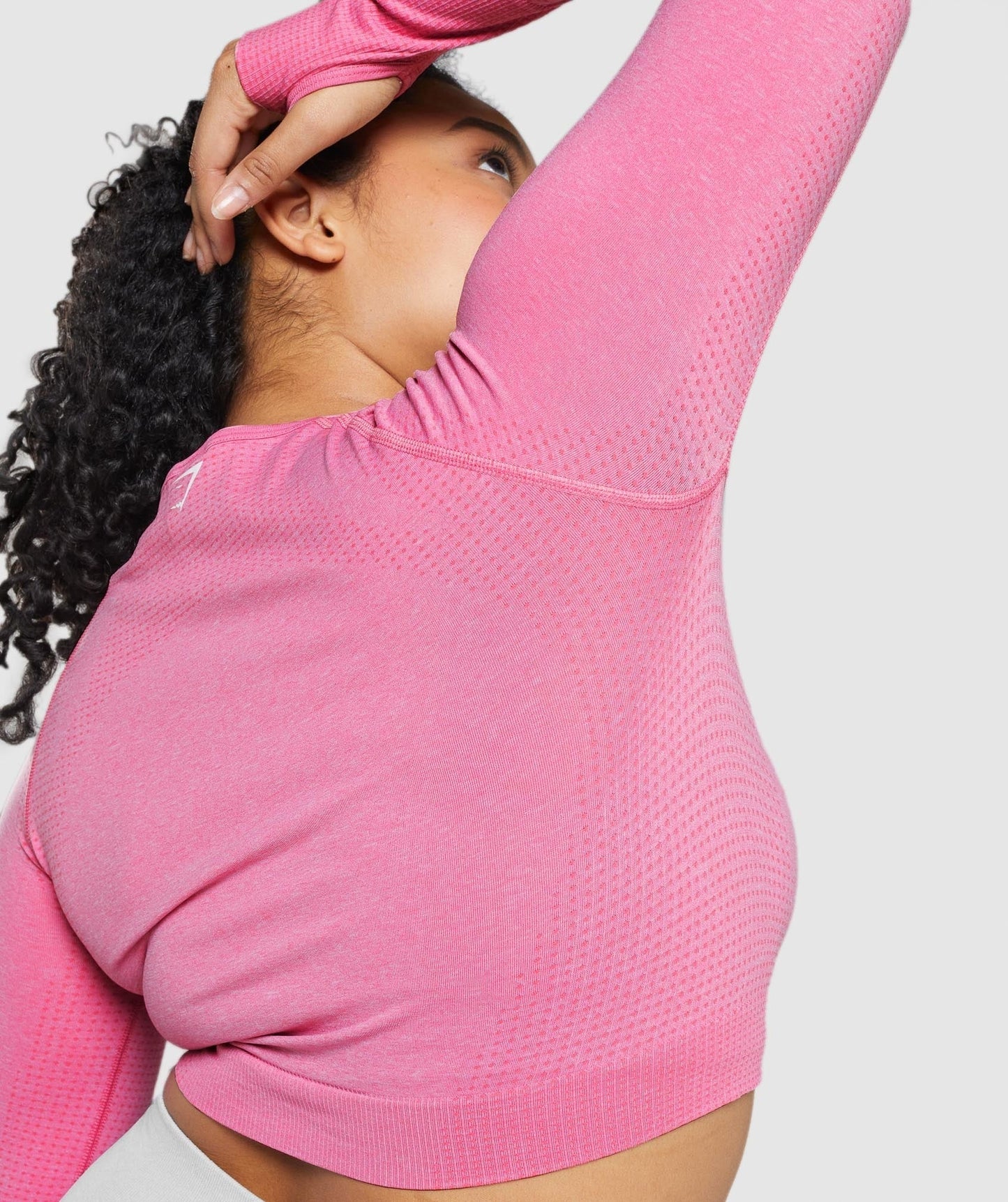 DNU - Gymshark Vital Seamless 2.0 Long Sleeve Crop Top - Pink Marl