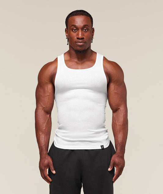 Gymshark Ribbed Tank 3 Pack - White