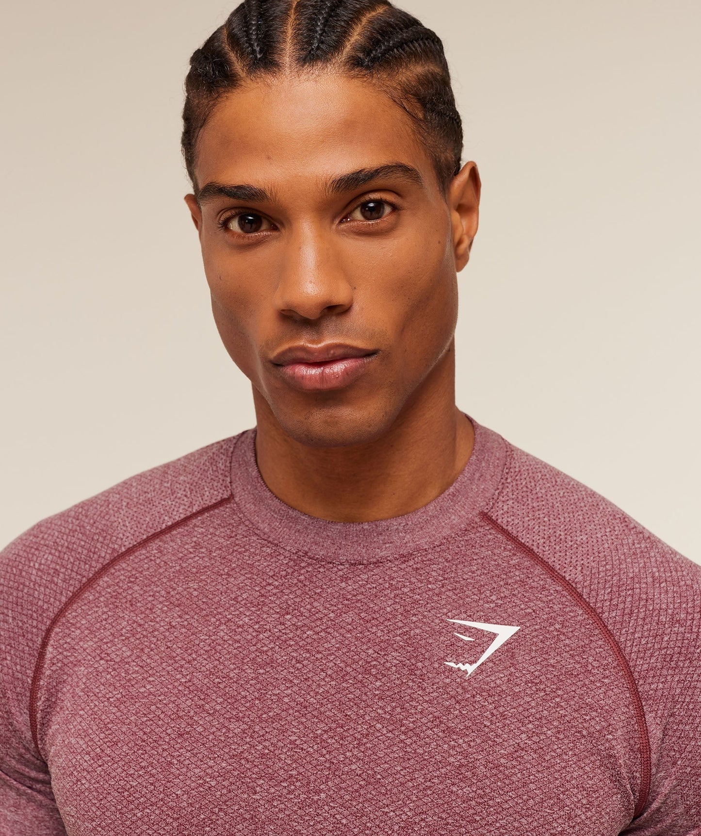Gymshark Vital Seamless T-Shirt - White/Port
