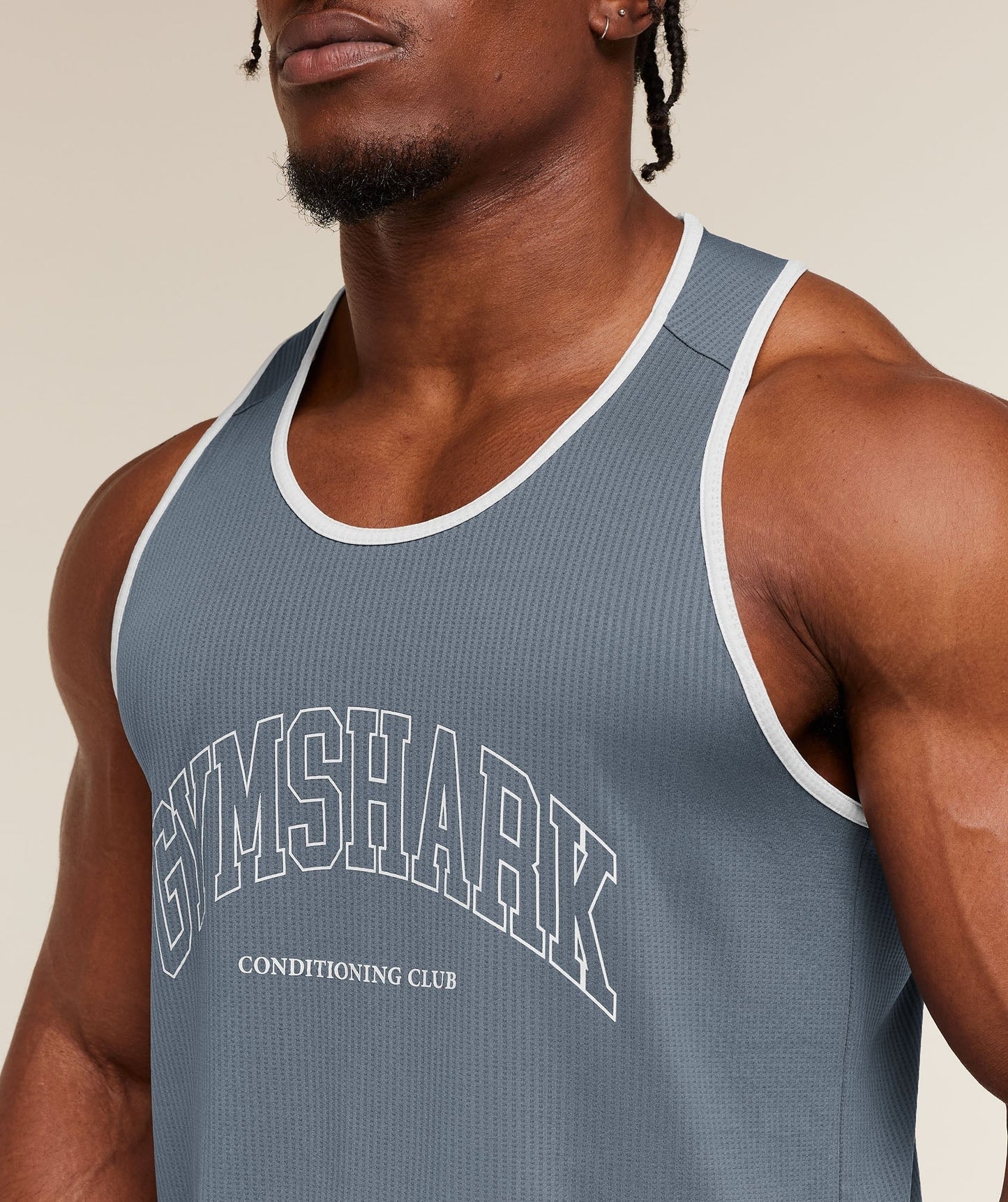 Gymshark Collegiate Tech Tank - Iron Blue