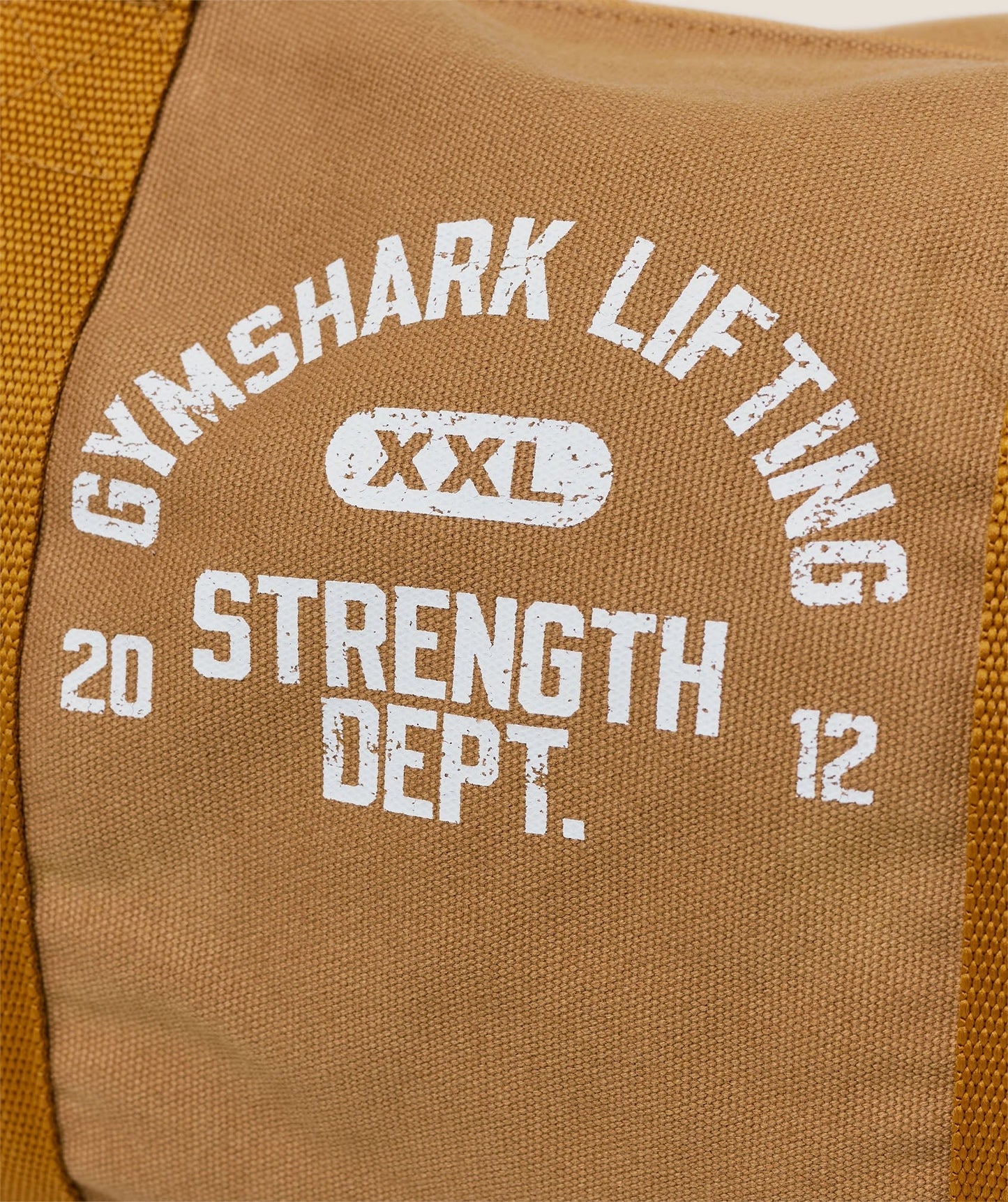 Gymshark Strength Dept Mini Canvas Duffle Bag - Antique Gold