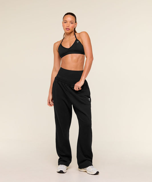 Gymshark Training Fleece Straight Leg Regular Joggers - Black