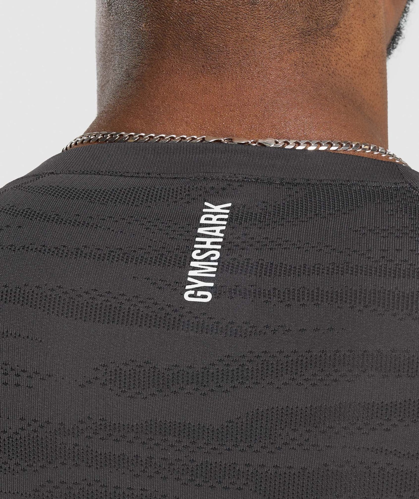 Gymshark Geo Animal Seamless Long Sleeve T-Shirt - Onyx Grey/Black