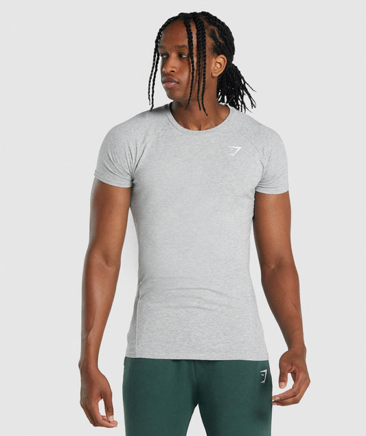 Gymshark Critical 2.0 T-Shirt - Light Grey Marl