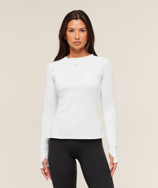 Gymshark Running Sleeve Top - White