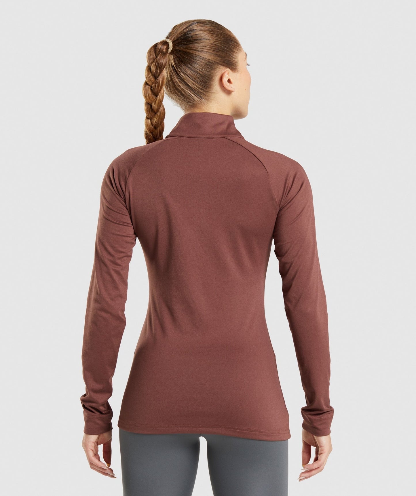 Gymshark Training 1/4 Zip - Cherry Brown