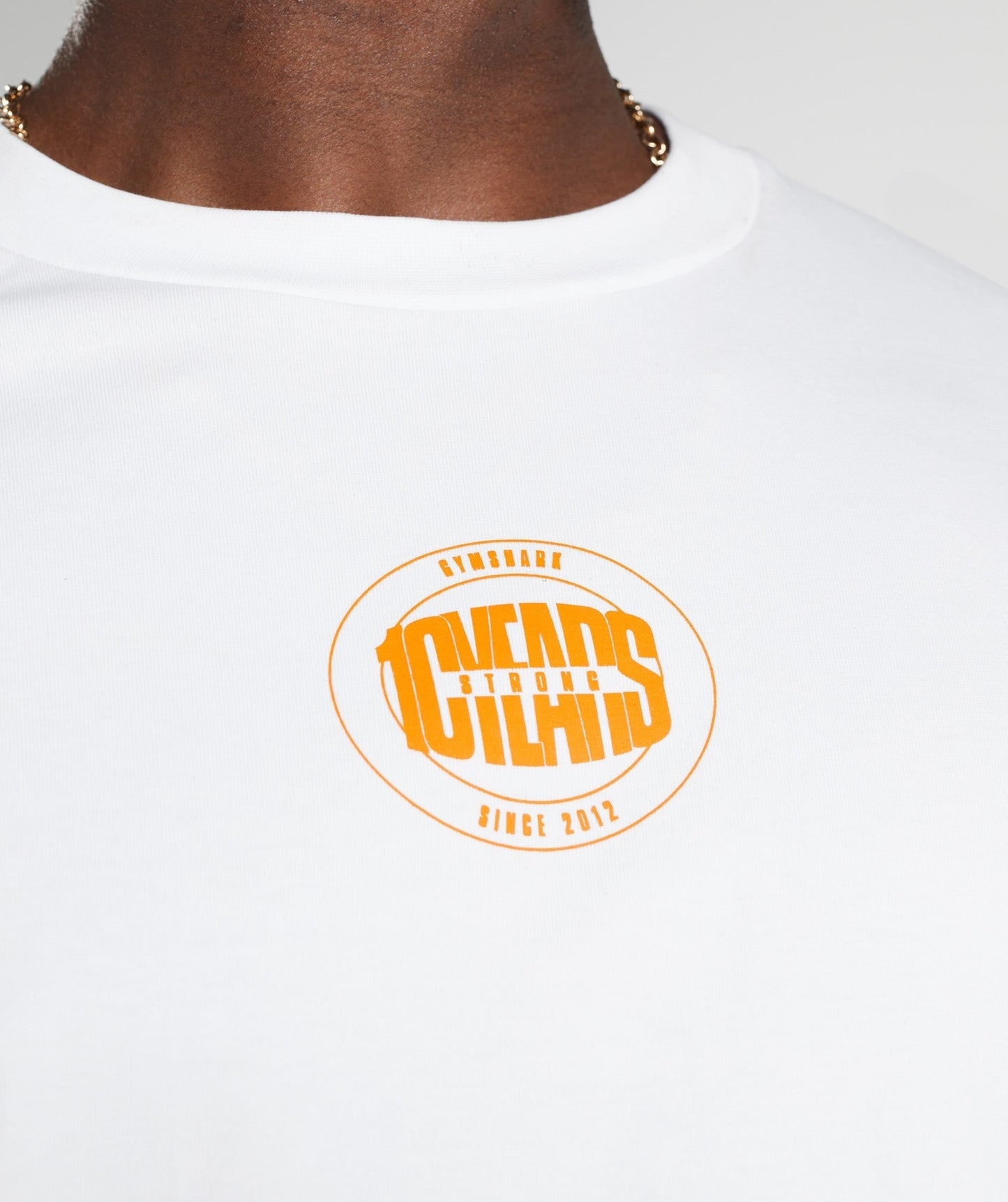 Gymshark GS10 Year Oversized T-Shirt - White