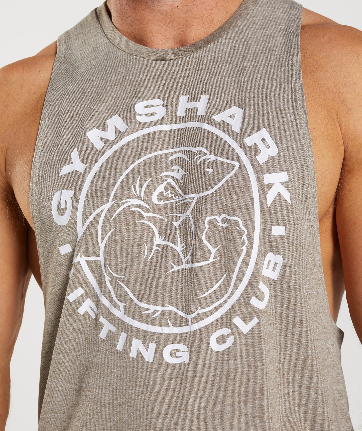 Gymshark Legacy Drop Arm Tank - Limestone Marl