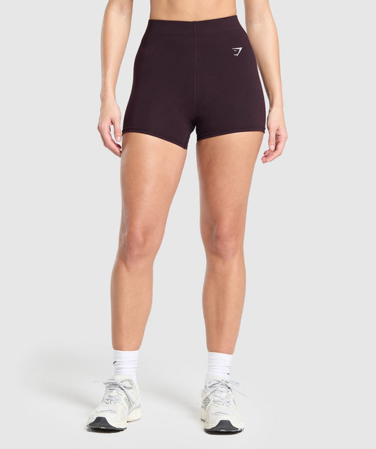 Gymshark Everyday Cotton Shorts - Plum Brown