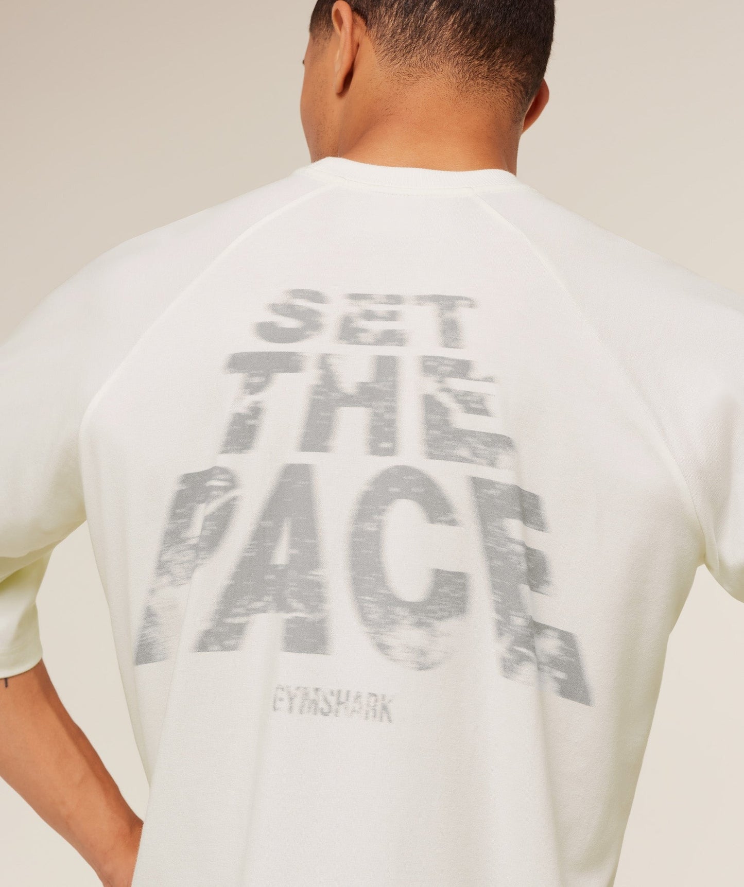Gymshark Set The Pace Boxy T-Shirt - GS Soft White