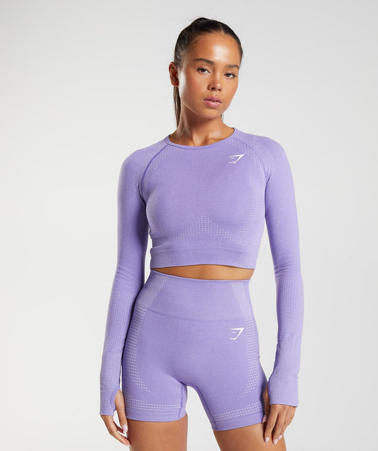 Gymshark Vital Crop Top - Digital Violet Marl