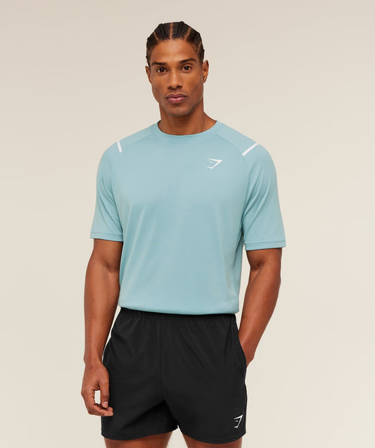 Gymshark Arrival Contrast T-Shirt - Flow Blue / Storm Blue