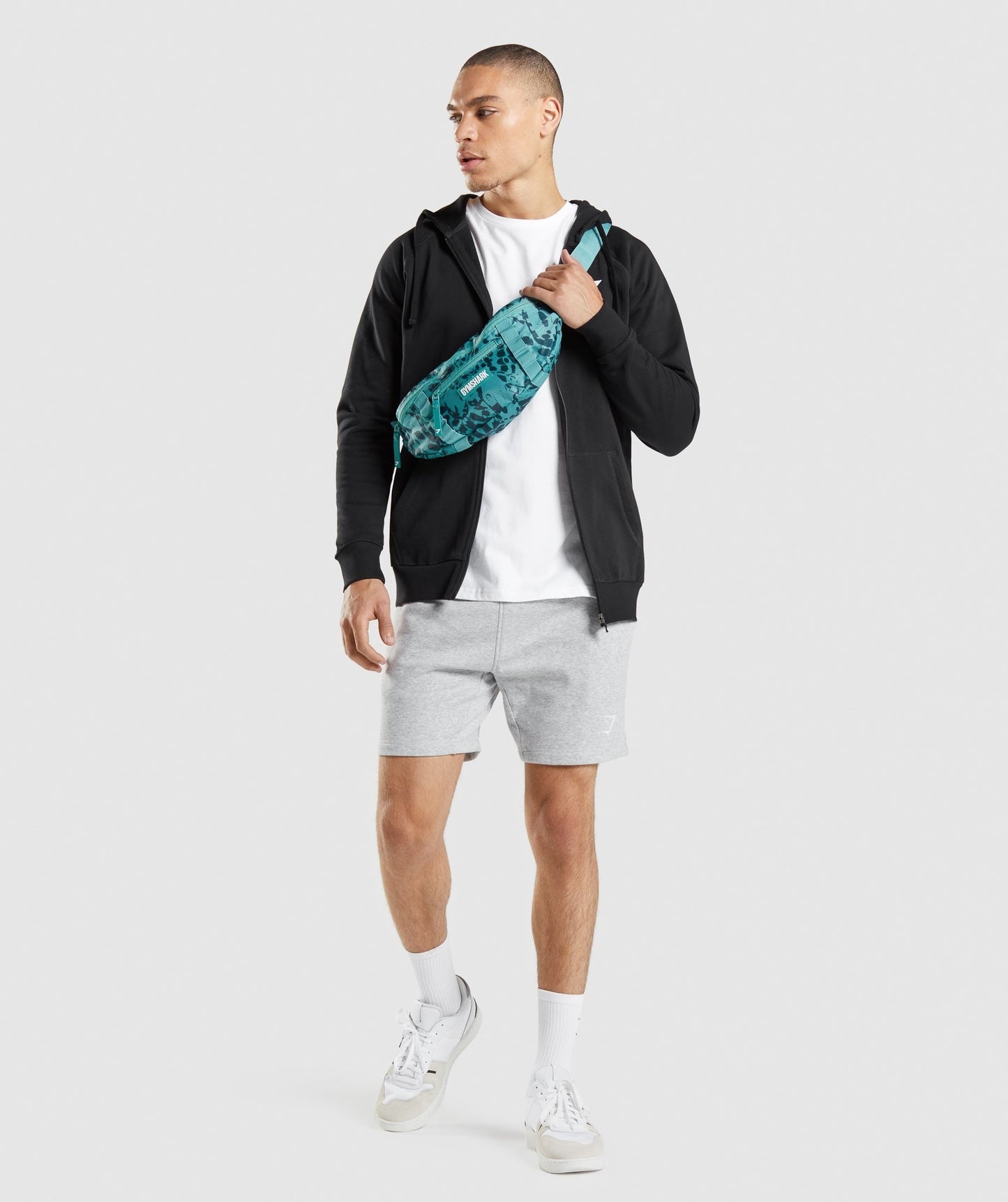 Gymshark Adapt Animal Graphic Sling Bag - Teal Print