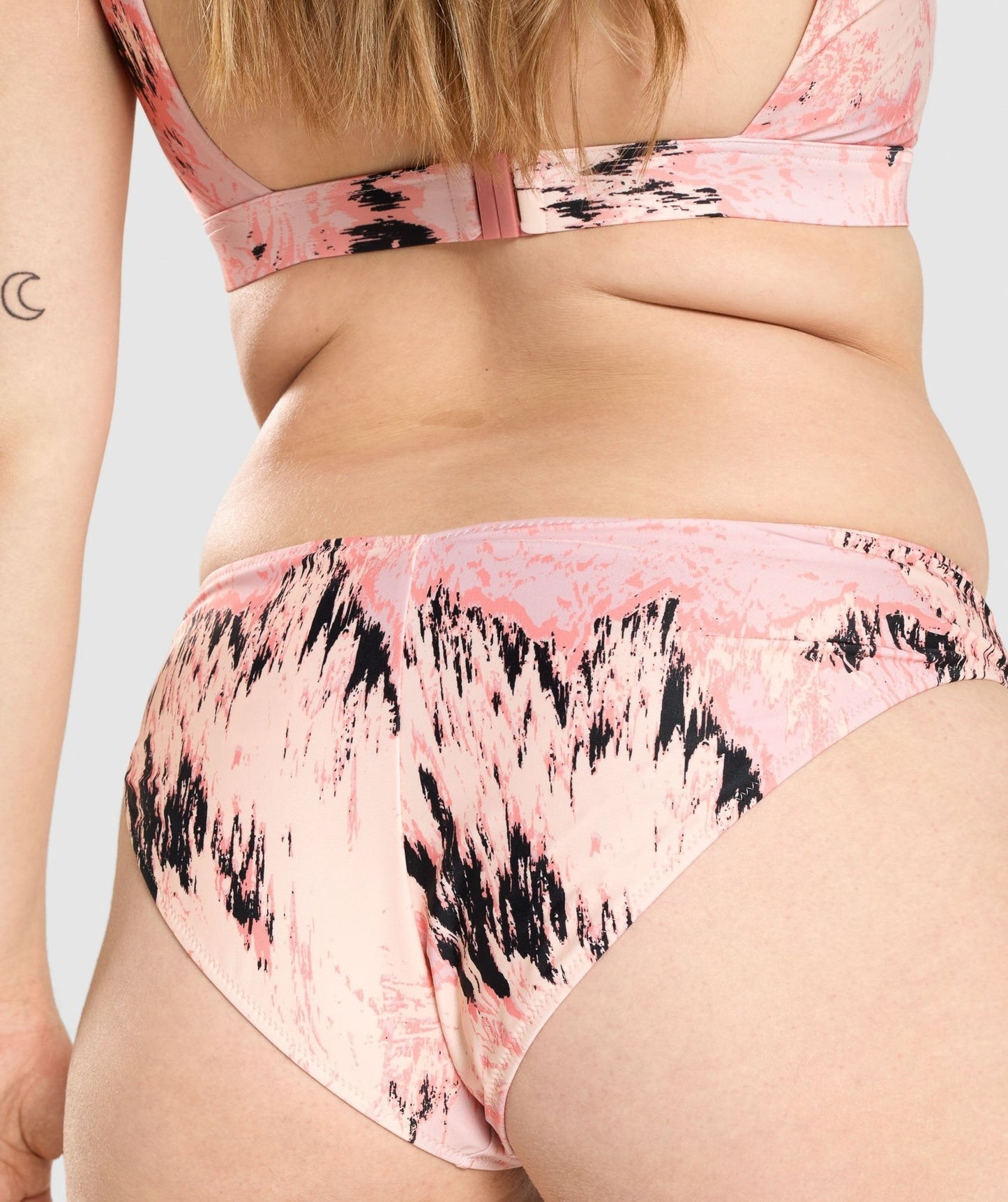 Gymshark V Shaped Bikini Bottoms - Light Pink Print