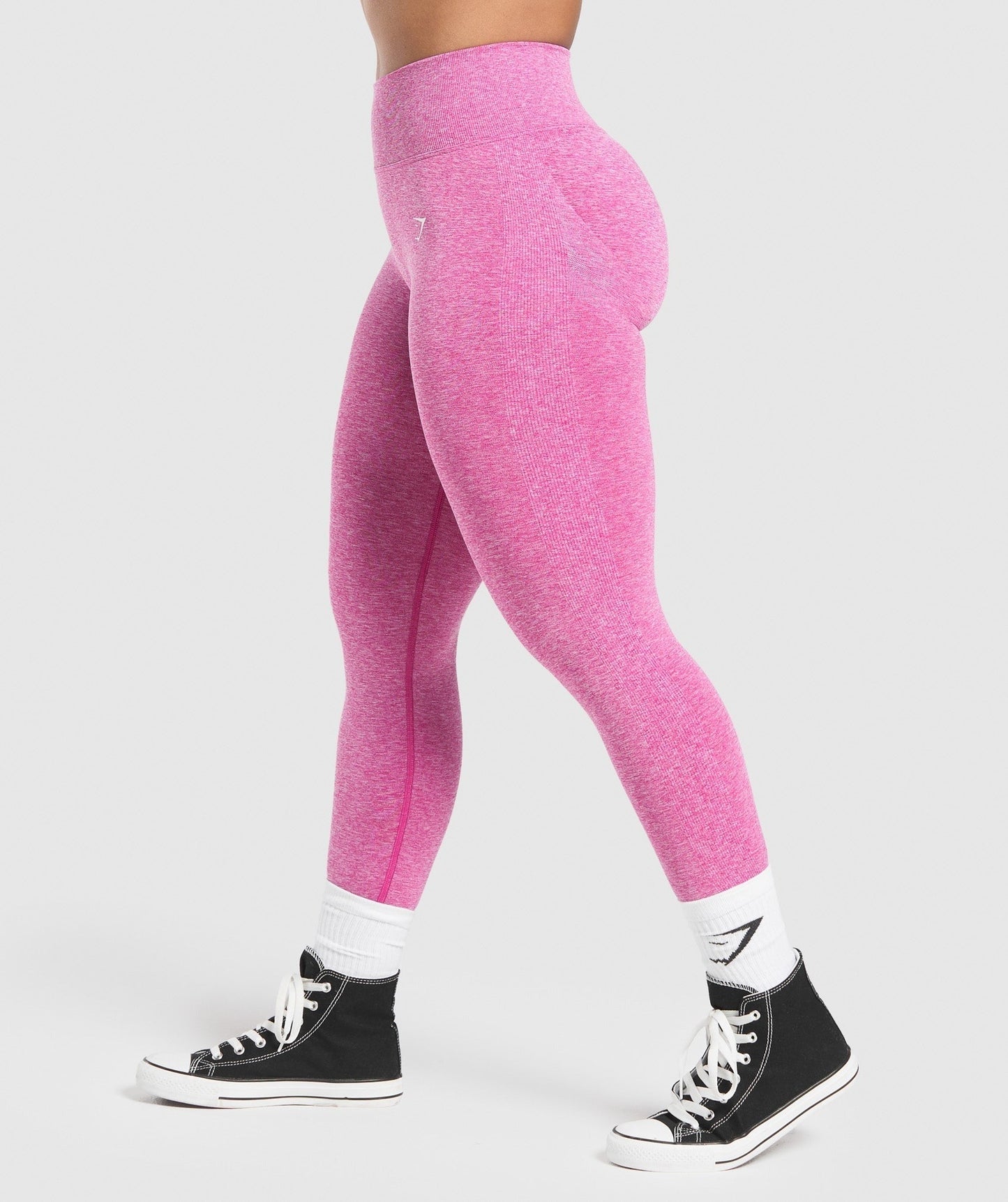 Gymshark Lift Seamless Leggings - Winning Pink/White Marl